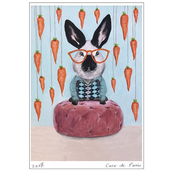 Rabbit with carottes,deviant art,pop art,art attack,art deco,wall art,abstract art,banksy art,fine art,modern art,contempory art,rabbit toys