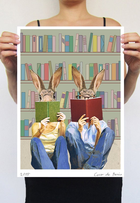 Rabbit Print Rabbit Art Print Rabbit Bunny Print Rabbit | Etsy