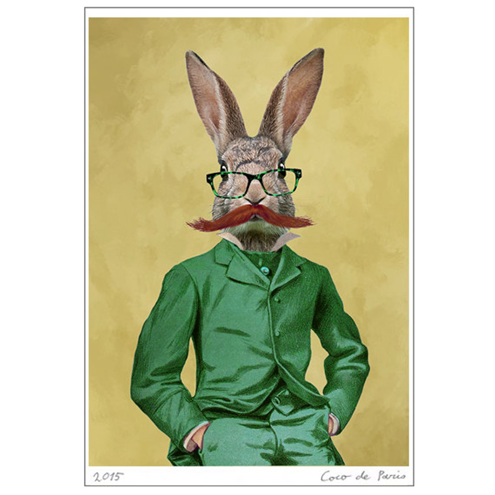 Vintage Rabbit Print Bunny Print Rabbit Art Print Mister Etsy