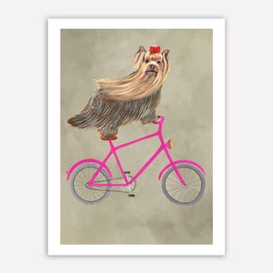 Yorkshire Terrier Hundeposter, Hundedeko Hundeillustration Hundebild Hundegeschenk für Hundeliebhaber Hundedruck Hundekunst Yorkie Druck, Terrierdruck