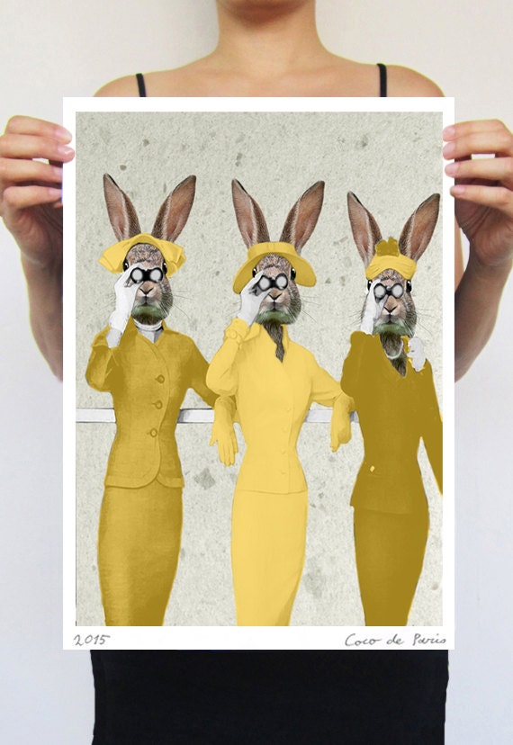 Rabbit Print Rabbit Art Print Rabbit Bunny Print Rabbit | Etsy