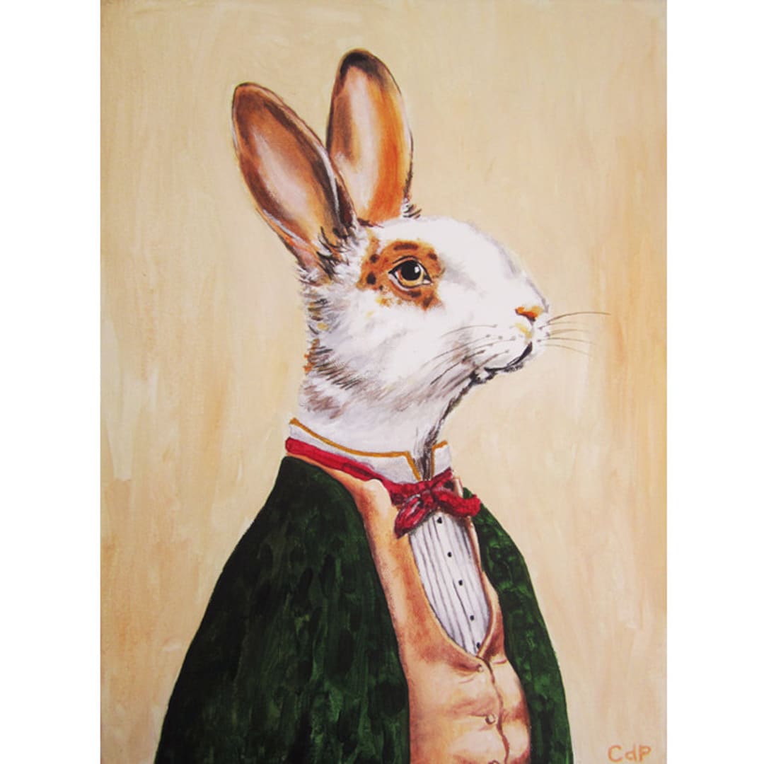 Rabbit Print Rabbit Art Print Rabbit Bunny Print Rabbit - Etsy