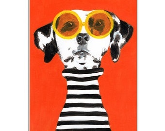 Dalmatian with sunglasses, spectacles, dalmatian lovers, dalmatian Gift, Dog with glasses