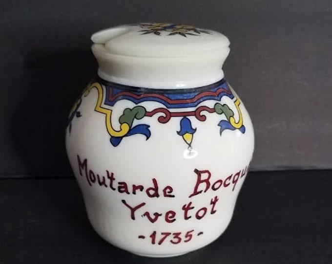 Vintage French Mustard Jar / Crock Moutarde Bocquet Yvetot 1735 Etsy