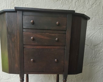 Vintage Martha Washington Wooden Sewing Cabinet