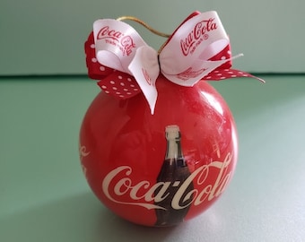 Vintage Coca Cola Vending Machine Ceramic Christmas Ornament