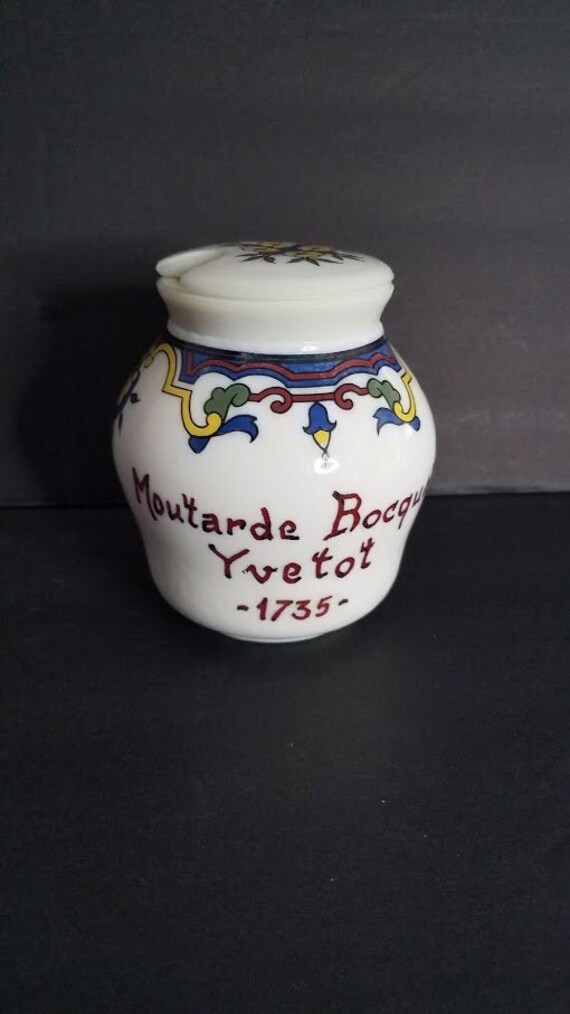 Vintage French Mustard Jar / Crock Moutarde Bocquet Yvetot Etsy