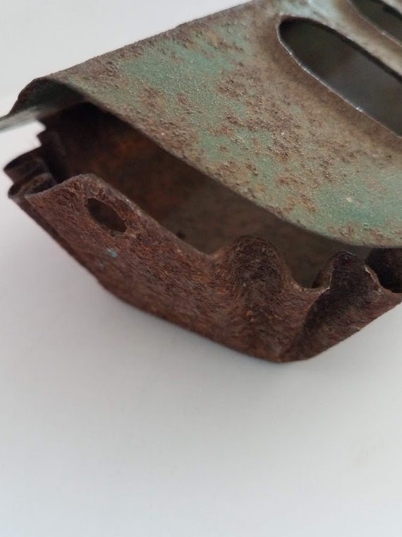 Old Metal Rusty Chicken Feeder Etsy