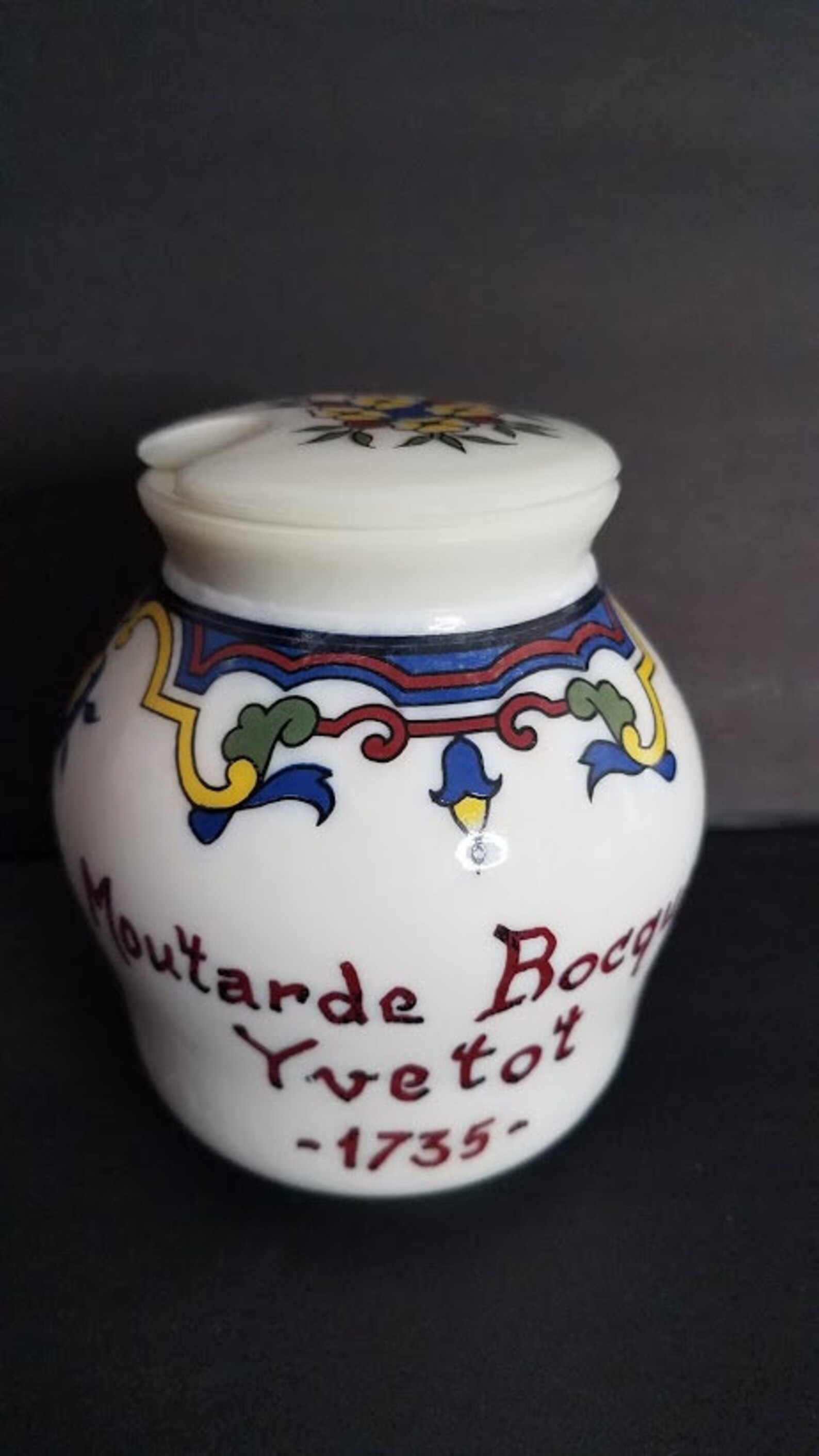 Vintage French Mustard Jar / Crock Moutarde Bocquet Yvetot Etsy