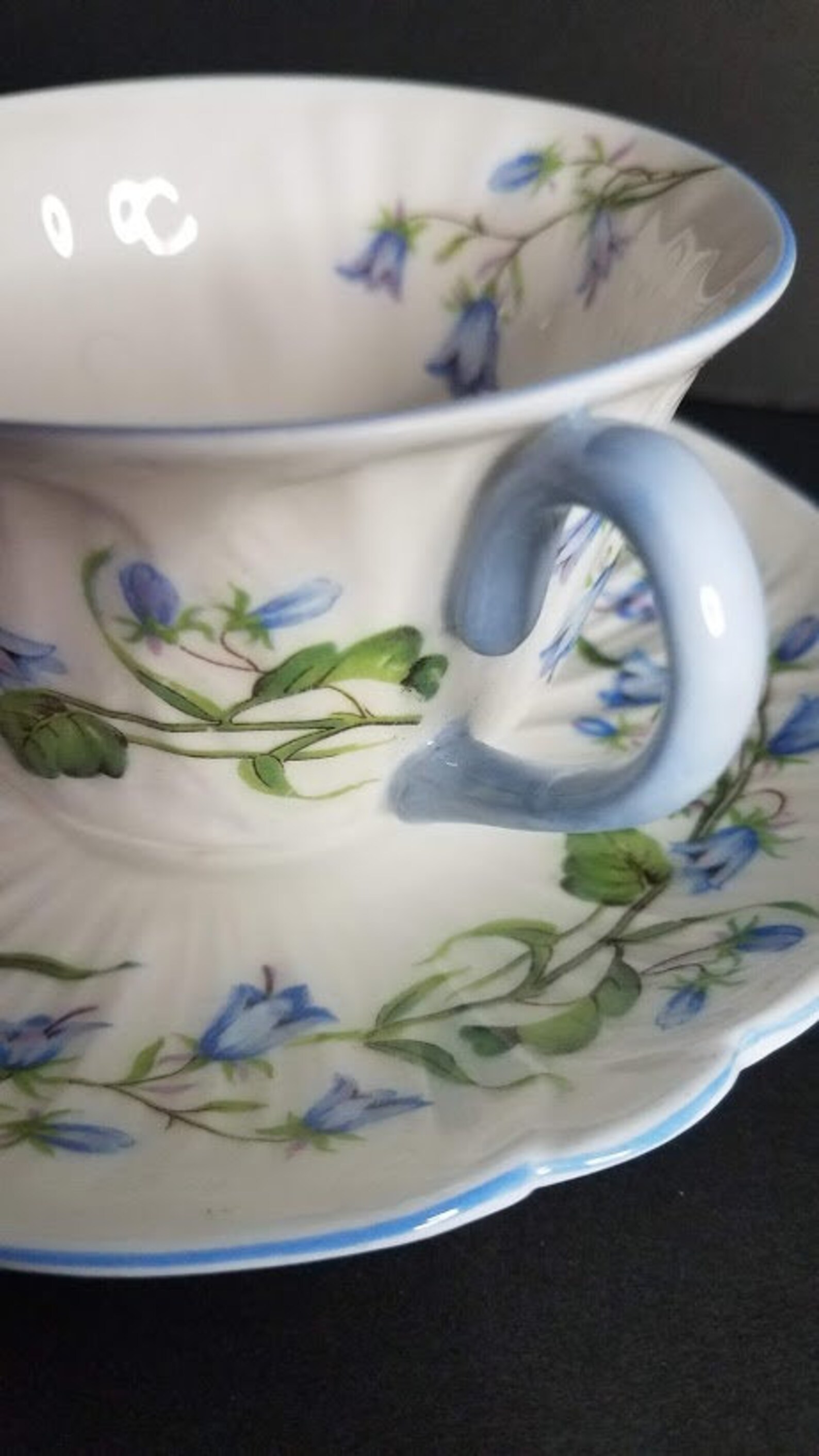 Shelley Harebell England Fine Bone China 13590 Cup and Saucer Etsy