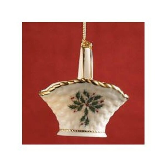 Lenox Holiday Basket Christmas Tree Ornament Etsy