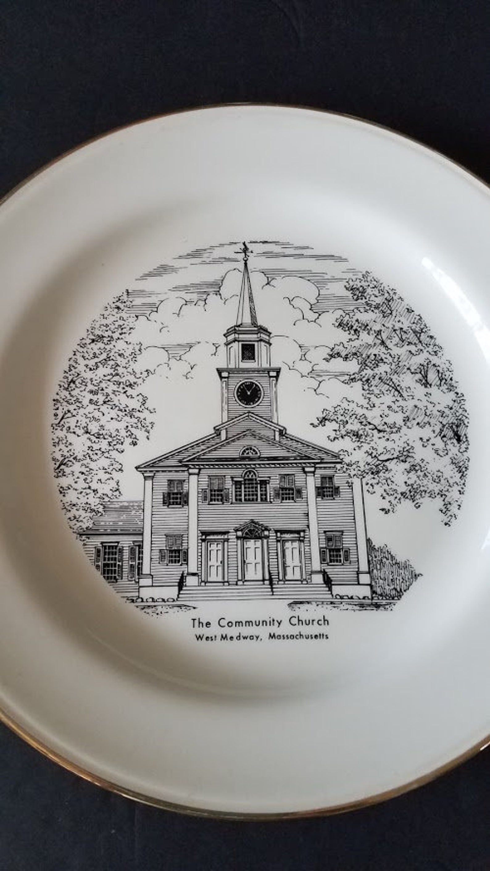 The Community Church West Medway, Massachusetts Plate Made in 1959 Etsy