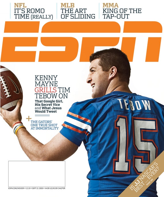 ESPN Magazine With Tim Tebow on the Cover - Etsy