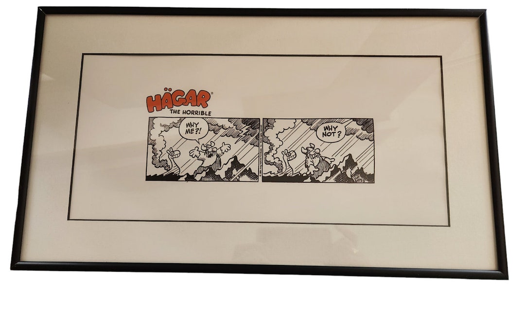 Hagar the Horrible Why Me Why Not Professionally Etsy