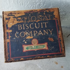 Vintage National Biscuit Company - also known as NABISCO - wooden box
