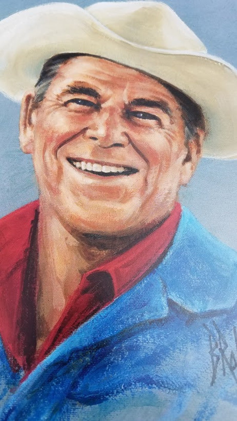 Limited Edition reprint painting of Ronald Reagan