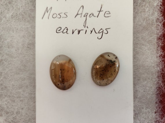 Moss Agate earrings from Montana - image 3