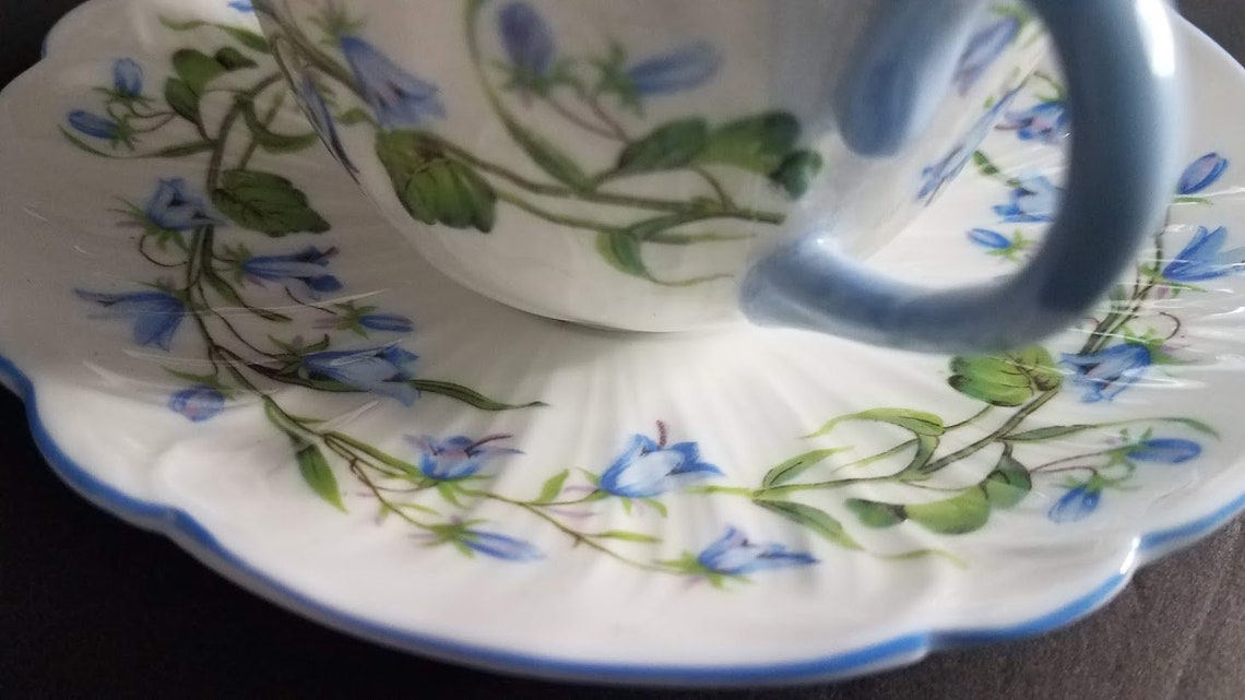 Shelley Harebell England Fine Bone China 13590 Cup and Saucer Etsy