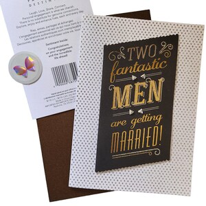 Two fantastic Men are getting Married - card by Paper Destiny