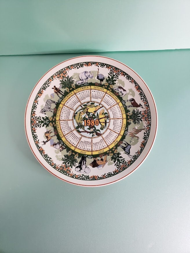 Vintage Wedgwood Safari 1980 Calendar Plate Tenth Series Made in England -  Etsy Denmark