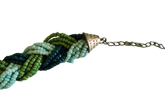 Handmade Green Beaded Bracelet - image 3
