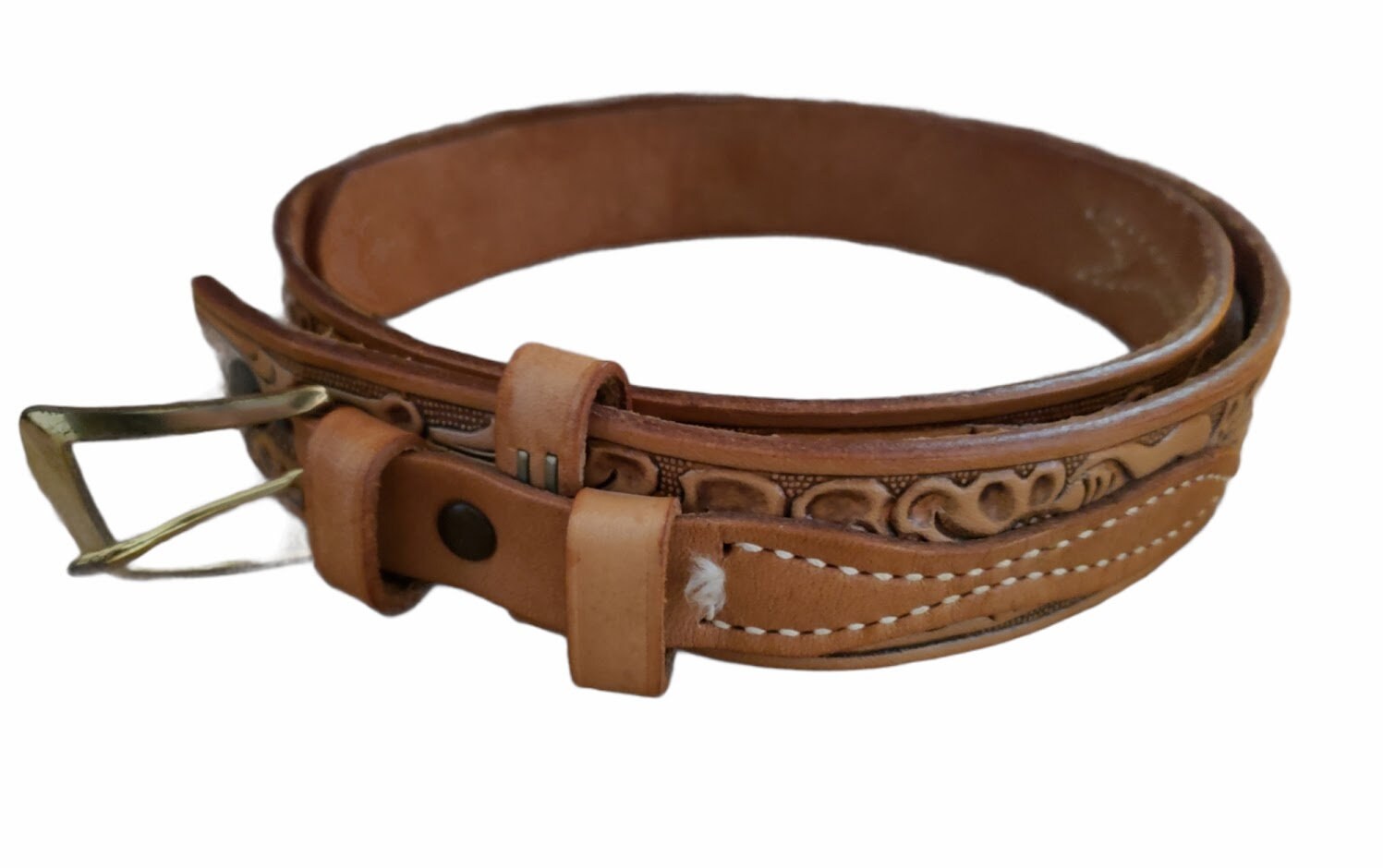 Vintage Justin Top Grain Cowhide Leather Belt - 34 Inch