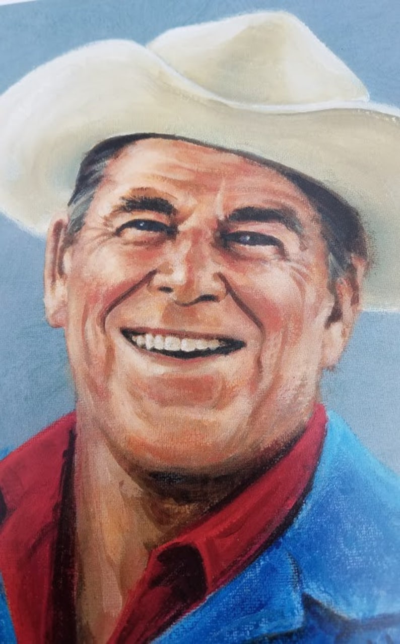 Limited Edition reprint painting of Ronald Reagan