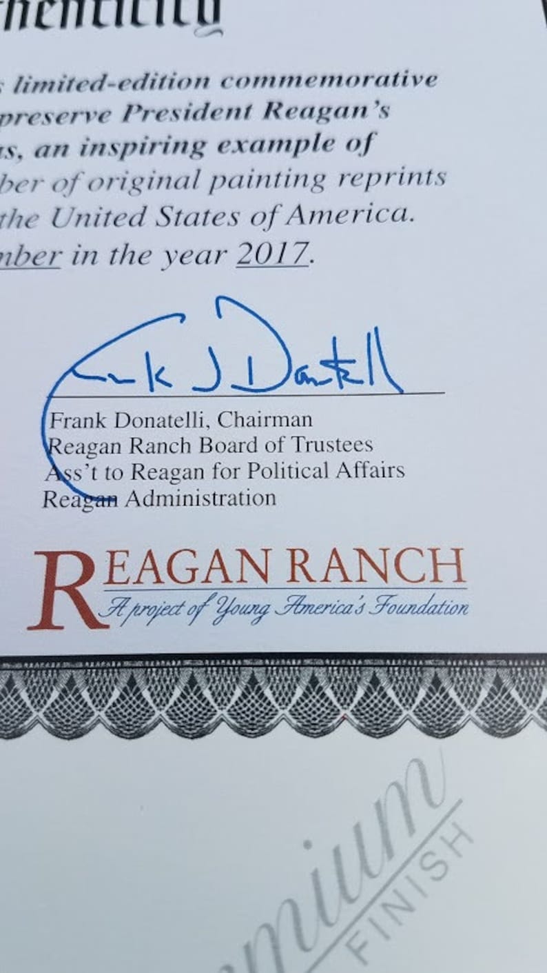 Limited Edition reprint painting of Ronald Reagan