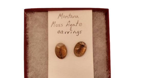 Moss Agate earrings from Montana - image 2