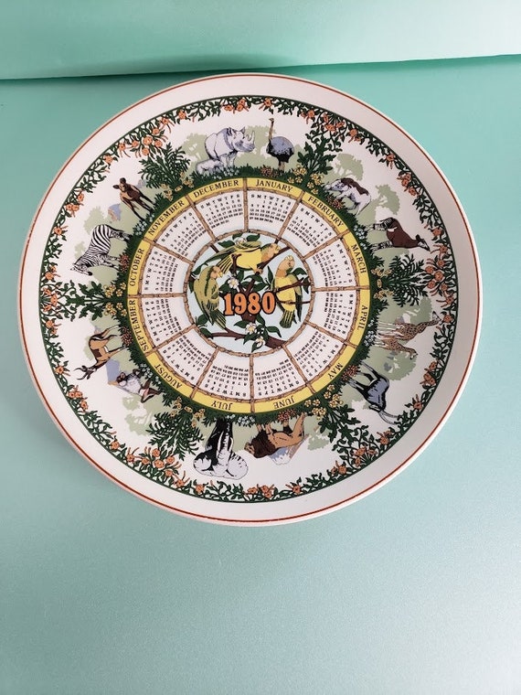 Vintage Wedgwood Safari 1980 Calendar Plate Tenth Series Made in England -  Etsy Denmark
