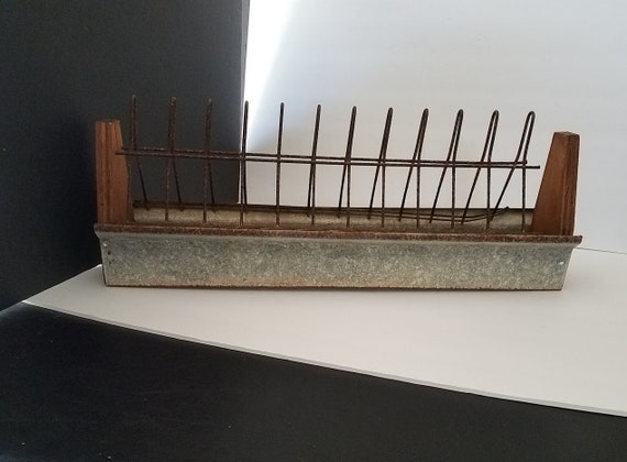 Rusty Metal And Wood Chicken Feeder Etsy