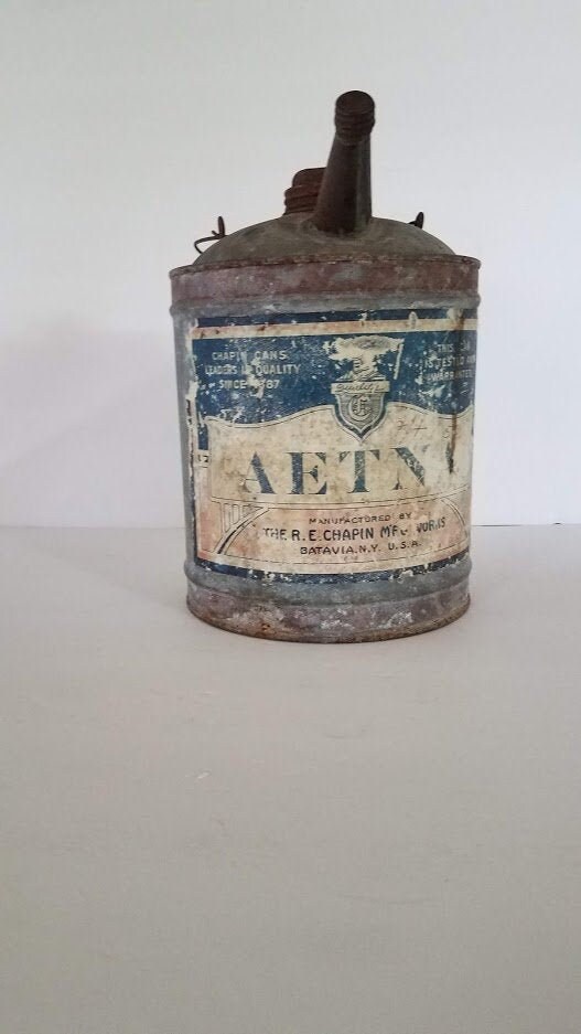 Aetnaと書かれたヴィンテージの錆びた缶 - Etsy 日本