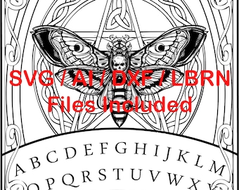 Death's Head Moth Spirit Board Design - Digital File