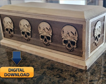 DIY Skull Trinket Box Laser Cutter Templates - Instant Download (ai, dxf, svg) | Craft Files