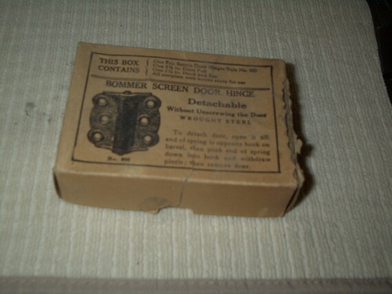 Nos Antique Screen Door Hinges Etsy