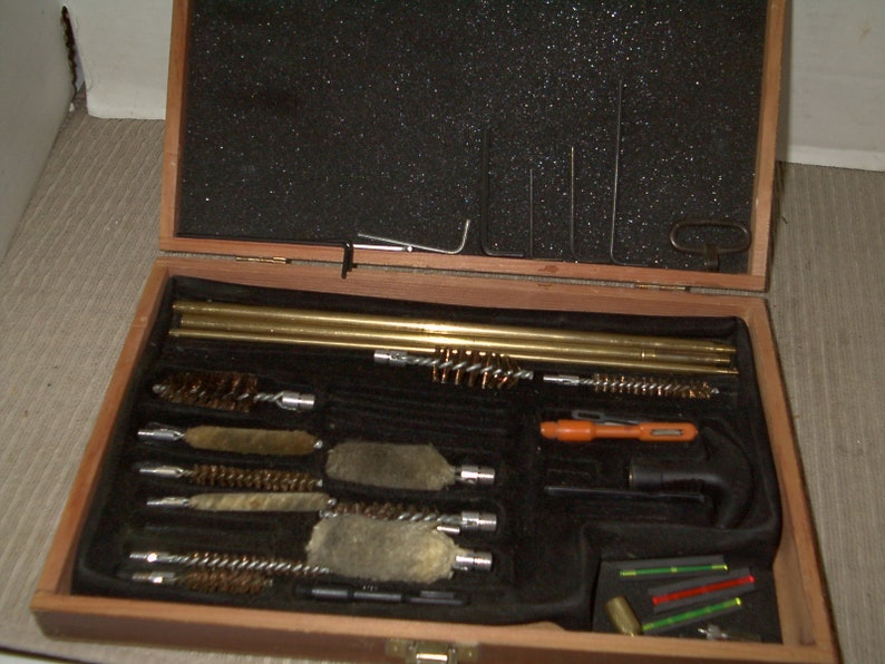 Antique Brass Gun Cleaning Kit Etsy