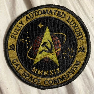 Gay Space Communism Embroidered Hook Patch