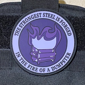 Dumpster Fire Morale Patch | Navy | PVC Hook and Loop Patch
