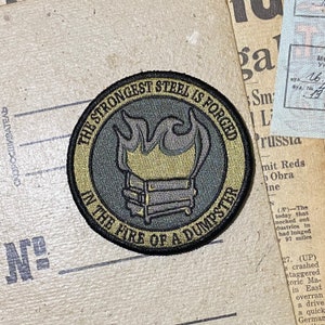 Dumpster Fire Morale Patch | Sand