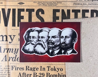 Heads of Marxism | ft. W.E.B. Du Bois | Vinyl Sticker
