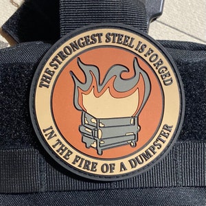 Dumpster Fire Morale Patch | Original | PVC Hook and Loop Patch