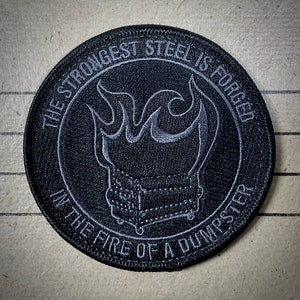Dumpster Fire Morale Patch | Dark Mode