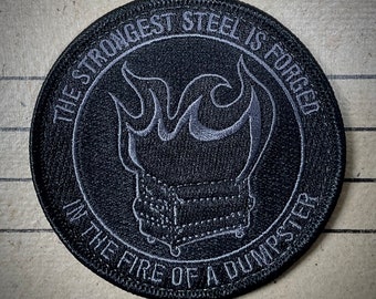 Dumpster Fire Morale Patch | Dark Mode