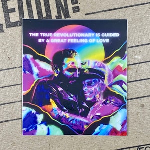 Fidel Castro e Yuri Gagarin / Adesivo in vinile