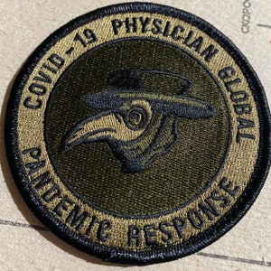Physician Covid-19 Morale Patch | Hook Backing | Embroidery