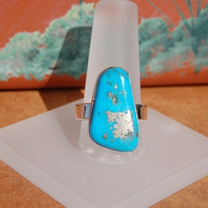 Turquoise Silver Ring Size 8.5