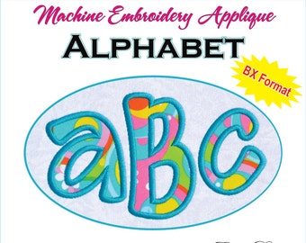 Machine Embroidery Applique Alphabet Monogram Font BX Format Machine Embroidery Applique - Digital Download