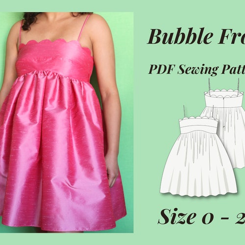 Empire Waist Baby Doll Dress Sewing Pattern for Women Etsy