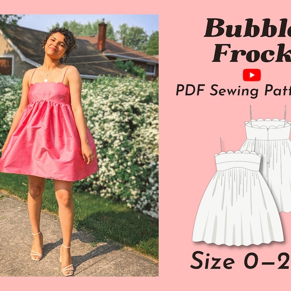 Puffy Empire Waist Dress PDF Sewing Pattern
