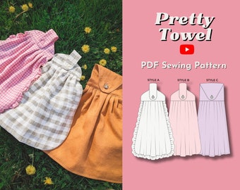 Hanging Tea Towel Digital Pattern | Looped Stove Towel | Dish Towel | Pretty Towel by Lydia Naomi